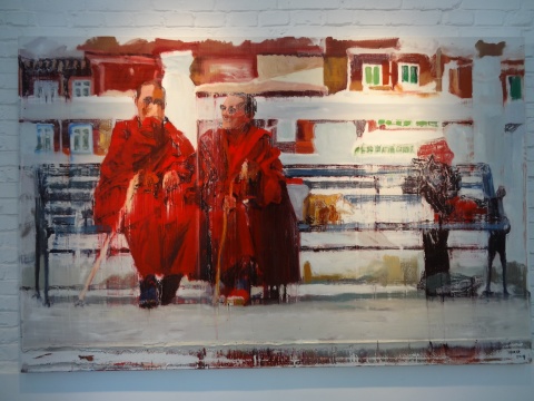 何文玦《日常影像喇嘛》200X130cm 布面油画 2014
何文玦《日常影像喇嘛》200X130cm 布面油画 2014
