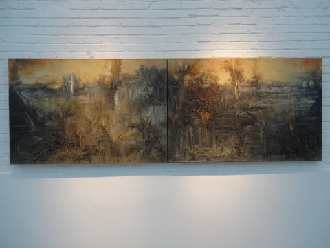 苏新平《风景系列二—17号》80X240cm 布面油画 2014
