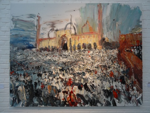吕山川《开斋节》184x140cm 布面油画 2014
吕山川《开斋节》184x140cm 布面油画 2014