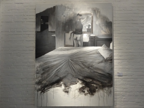 刘芯涛《房间》150x120cm 布面油画 2014
刘芯涛《房间》150x120cm 布面油画 2014