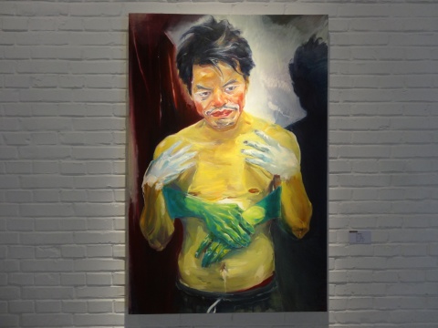 蒋华君《白色的光》90x135cm 布面油画 2014
蒋华君《白色的光》90x135cm 布面油画 2014