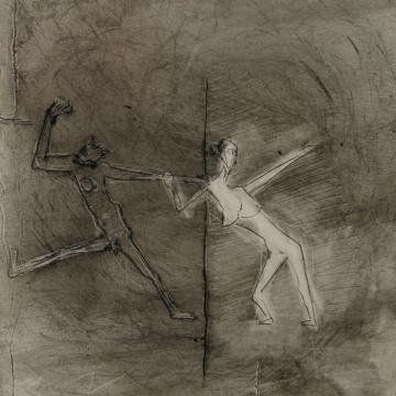 《演戏-系列之十五》纸本版画 20x20cm 2008年 《演戏-系列之十五》纸本版画 20x20cm 2008年