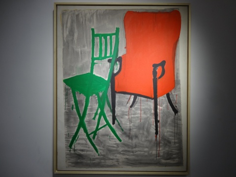 《休闲椅》130x165cm 布面丙烯 1984
《休闲椅》130x165cm 布面丙烯 1984