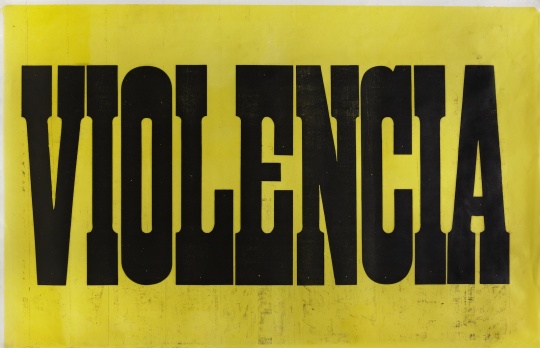Juan Carlos Romero, Violence, 1973-2010, urban intervention with prints on paper.  © Juan Carlos Romero
