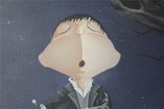 吴琼特别画了两个尖利的牙齿
吴琼特别画了两个尖利的牙齿