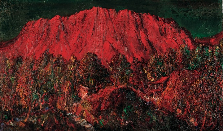 晚山紅 布面油画 150x250cm 2011年
晚山紅 布面油画 150x250cm 2011年