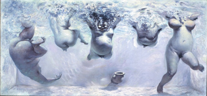 《水·肢体》300x140cm布面油画1997 《水·肢体》300x140cm布面油画1997
