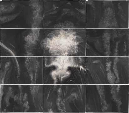 秦修平《溺》纸本水墨196x225cm 2014
秦修平《溺》纸本水墨196x225cm 2014