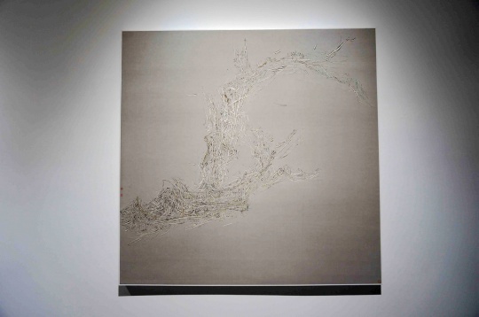 郝世明《草木201406》绢本水墨136 cm×136cm2014
郝世明《草木201406》绢本水墨136 cm×136cm2014