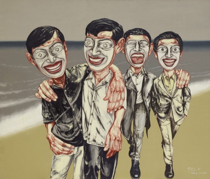 曾梵志 1997年作 《面具系列4号》
曾梵志 1997年作 《面具系列4号》