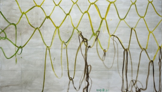 张恩利  编织，170x300cm，布上油画，2013
