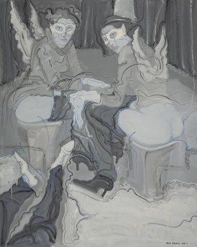 邓箭今《素描特丽莎.萨宾娜》布面油画 150×120cm 2010
