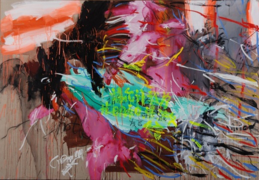 杨述《无题2008 74号》180X260cm 布面丙稀 2008
杨述《无题2008 74号》180X260cm 布面丙稀 2008
