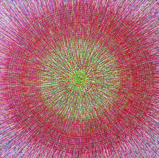 孟禄丁 《元速+No.0921》 200x200cm 布面丙烯 2009
孟禄丁 《元速+No.0921》 200x200cm 布面丙烯 2009