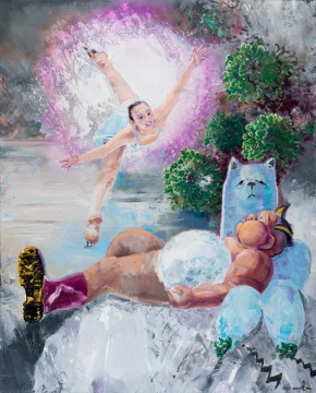《屌丝回忆录之春发》 172×138cm 2013
《屌丝回忆录之春发》 172×138cm 2013