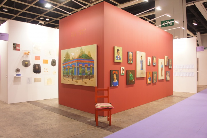 2013年香港博览会中陈可的艺术项目“一个女人”现场