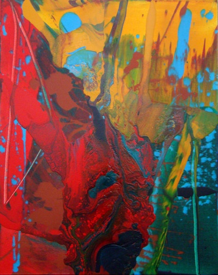 《海上花095》，布上丙烯，100x80cm，2010
