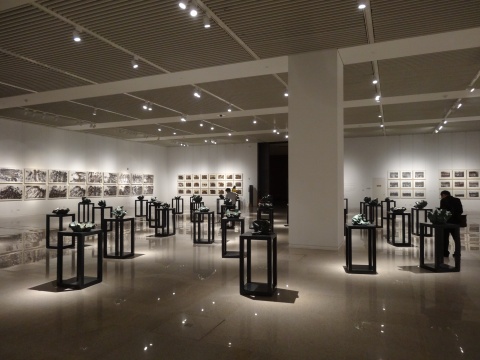 在展厅“综观|一花万果”中，有首次展出的铸铜雕塑《一花万果》以及百余件纷纭群化的水彩作品
