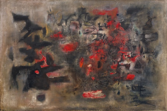 赵无极 《秋之舞》97.5 ×146.3 cm  布面油画 1955年   成交价: 59,480,000 HKD
