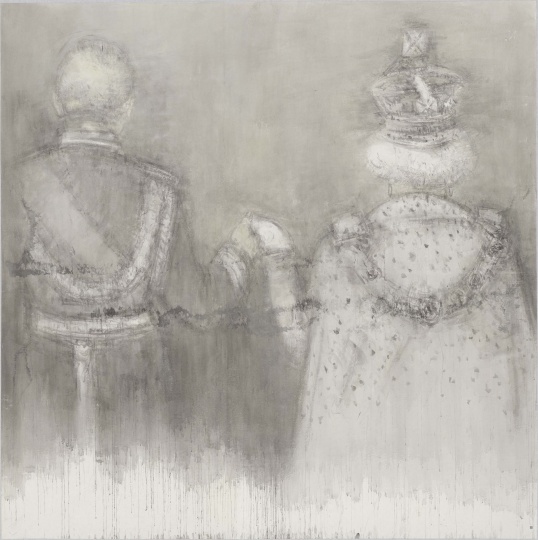 《王与后》 200X200cm 纸本水墨 2014
《王与后》 200X200cm 纸本水墨 2014