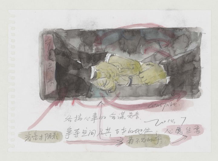 《合谋关系 (二)》19.5X27cm 纸本水墨设色 2014
《合谋关系 (二)》19.5X27cm 纸本水墨设色 2014