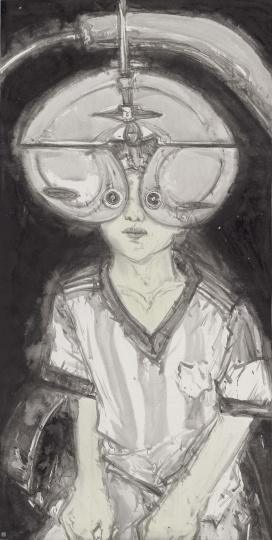 《视》 136x68cm 纸本水墨 2014
《视》 136x68cm 纸本水墨 2014