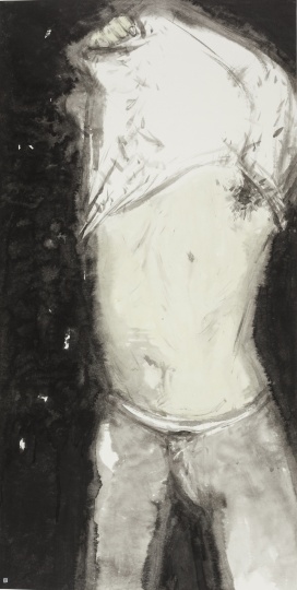 《脱》 136x68cm 纸本水墨 2014
《脱》 136x68cm 纸本水墨 2014