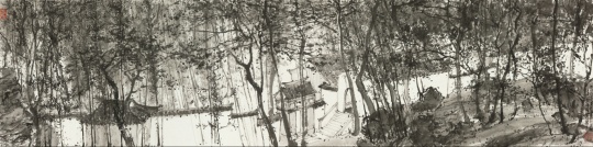 徐钢 《兴福禅寺之印心石屋》 纸本设色 135×35cm 2013 