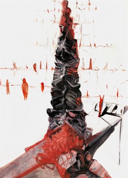 《塔之再生》250cm×180cm 布面油画 2013年
《塔之再生》250cm×180cm 布面油画 2013年