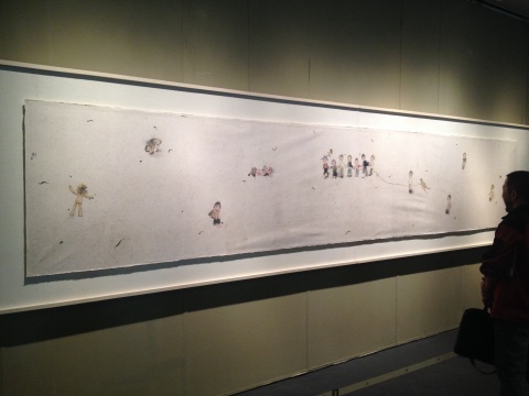 《朵朵之四》 100X545cm 纸本水墨 2013
《朵朵之四》 100X545cm 纸本水墨 2013