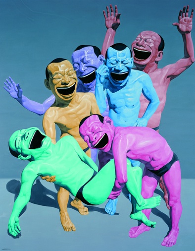 岳敏君 《下葬》 布面油画 380x300cm 2010
岳敏君 《下葬》 布面油画 380x300cm 2010
