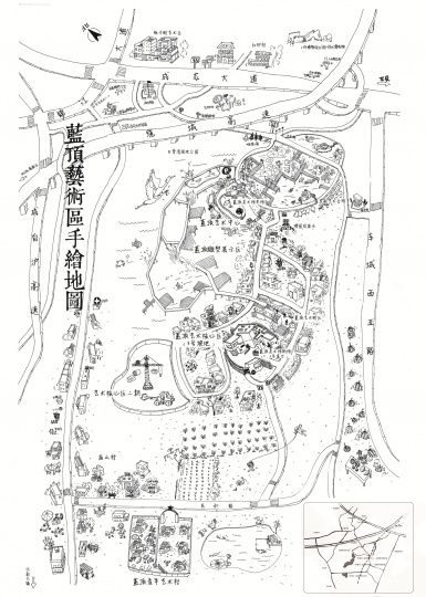蓝顶手绘地图,2014
蓝顶手绘地图,2014