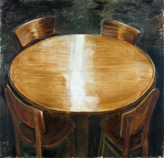 张恩利 《桌子》 200×210cm 布面油画 2008
