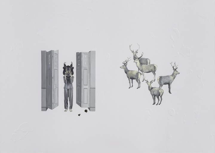 廖曼《不是迷途》140x100cm 布面油画 2014 廖曼《不是迷途》140x100cm 布面油画 2014