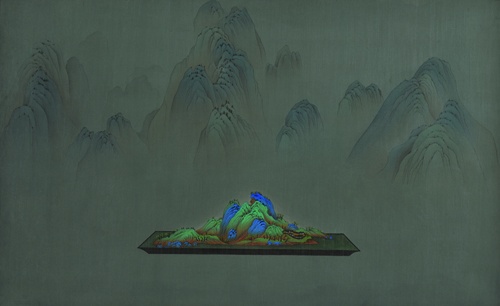 王婧作品《千里江山.之春》
王婧作品《千里江山.之春》