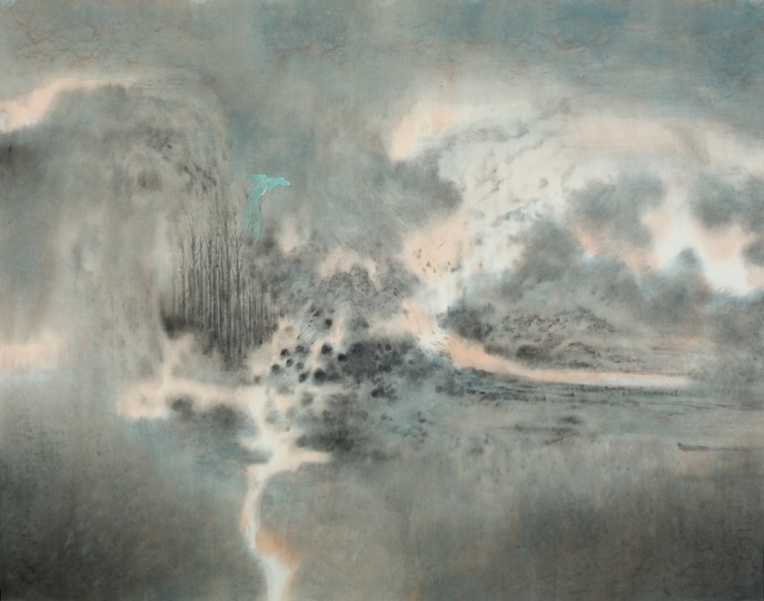《久仰了,竹内栖凤先生》 185×145cm 纸本设色 2013
《久仰了,竹内栖凤先生》 185×145cm 纸本设色 2013