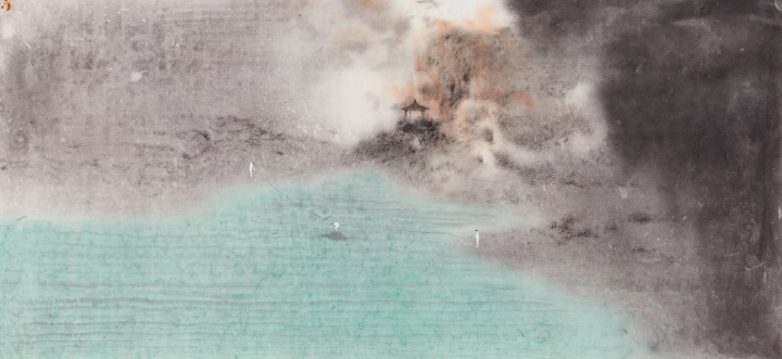 《仙人跳》 45×98cm 纸本设色 2012
《仙人跳》 45×98cm 纸本设色 2012