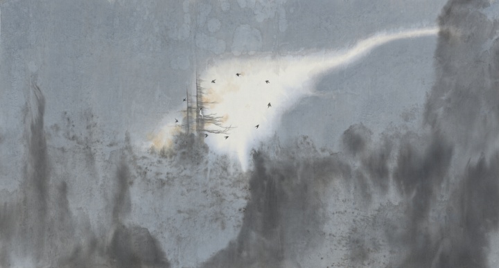 《我有小宇宙》 98×180cm 纸本设色 2013
《我有小宇宙》 98×180cm 纸本设色 2013