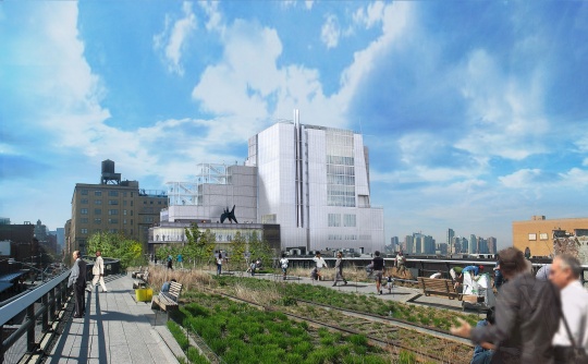 惠特尼博物馆位于肉库区的新馆外景 © Renzo Piano Building Workshop
惠特尼博物馆位于肉库区的新馆外景 © Renzo Piano Building Workshop