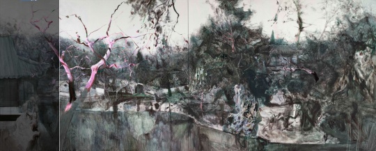 《惊梦》 180×440cm 布面油画 2014年
