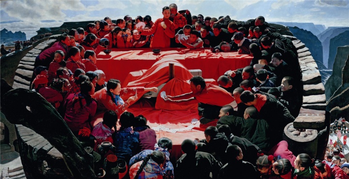 王沂东《太行喜事》180x350cm 布面油画 2010-2014
王沂东《太行喜事》180x350cm 布面油画 2010-2014