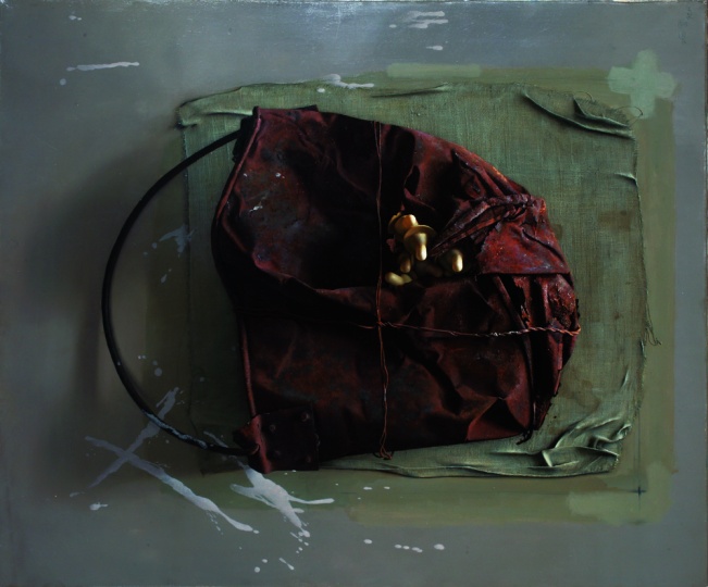 冷军 《襁褓》 73x60cm 布面油画  1998