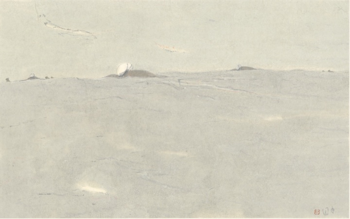 《潮2》62.5×100cm 纸本水墨 2014
《潮2》62.5×100cm 纸本水墨 2014