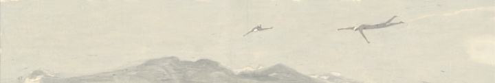 《岛屿2》48×282cm 纸本水墨 2014
《岛屿2》48×282cm 纸本水墨 2014
