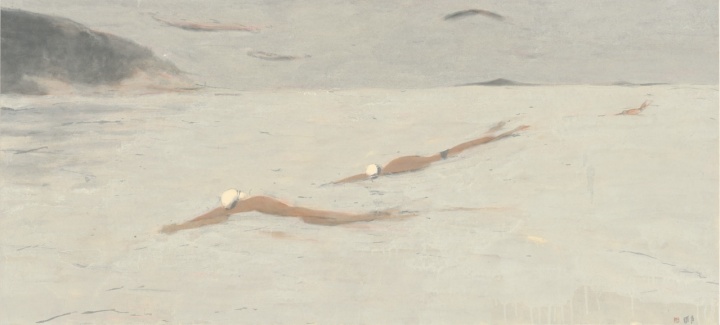 《海风》87×192cm 纸本水墨 2014
《海风》87×192cm 纸本水墨 2014