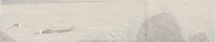 《薄寒》49.5×248cm 纸本水墨 2014
《薄寒》49.5×248cm 纸本水墨 2014