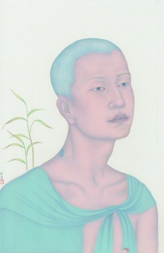祝铮鸣 《百年孤独之四十三》 绢本设色 52×33cm 2014年
祝铮鸣 《百年孤独之四十三》 绢本设色 52×33cm 2014年