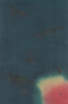 《蛛丝游记 b》 88.5x58.5cm 绢本 2014
