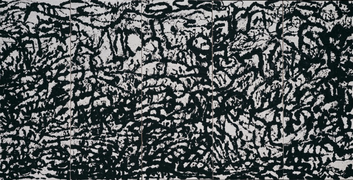 《0606》 370×145cm 5 联屏 纸本水墨 2006年
《0606》 370×145cm 5 联屏 纸本水墨 2006年