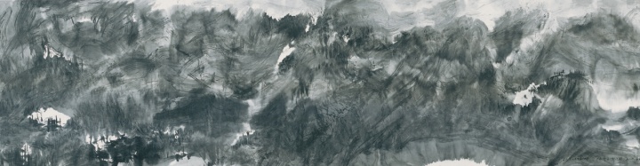 《0822》59.5×230cm 纸本水墨 2008年
《0822》59.5×230cm 纸本水墨 2008年
